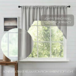 Cheapest 😉 VHC Brands Burlap Dove Grey Swag Set Of 2 36x36x16 ⌛