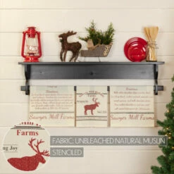 Best Pirce 🧨 VHC Brands Sawyer Mill Holiday Reindeer And Recipes Tea Towel Set Of 3 19x28 - Tea Towel 28x19 💯