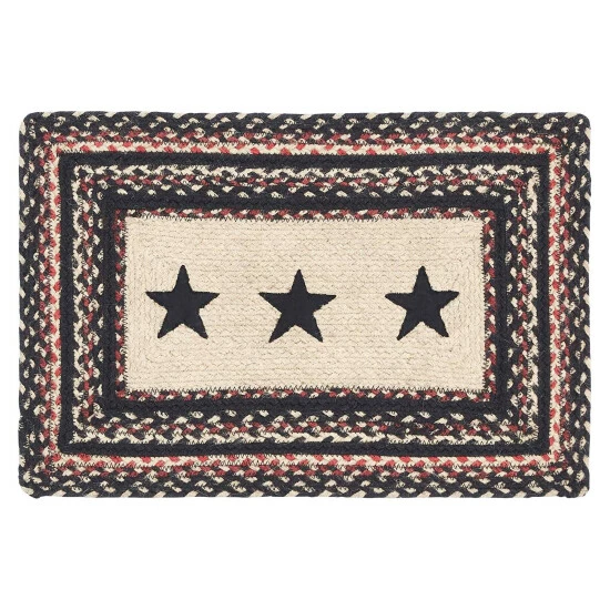 Outlet π VHC Brands Colonial Star Jute Rect Placemat 12x18 β¨
