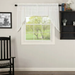 Best reviews of π― VHC Brands White Ruffled Sheer Petticoat Swag Set Of 2 36x36x16 - Swag 36x36x16 π