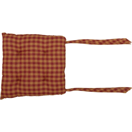 Cheap β¨ VHC Brands Burgundy Check Chair Pad π - Image 3