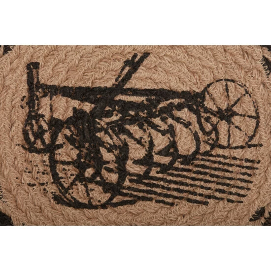 Cheapest ⭐ VHC Brands Sawyer Mill Charcoal Plow Jute Trivet 8 - Trivet 8 ✔️ - Image 4