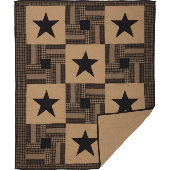 Hot Sale π VHC Brands Black Check Star Quilted Throw 60x50 π₯ - Image 4