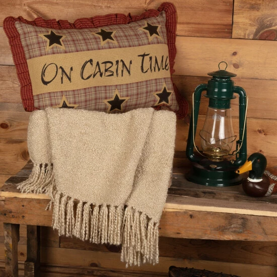 Budget ✨ VHC Brands Dawson Star On Cabin Time Pillow 14x22 ⭐