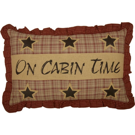 Budget ✨ VHC Brands Dawson Star On Cabin Time Pillow 14x22 ⭐ - Image 2
