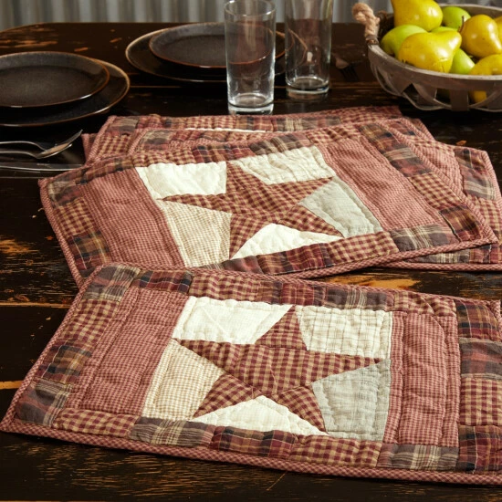 Cheapest π€© VHC Brands Abilene Star Quilted Placemat Set Of 6 12x18 - Placemat 12x18 π
