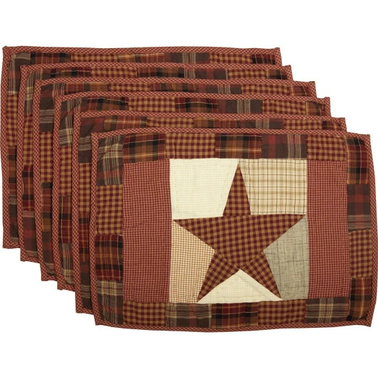 Cheapest π€© VHC Brands Abilene Star Quilted Placemat Set Of 6 12x18 - Placemat 12x18 π - Image 5