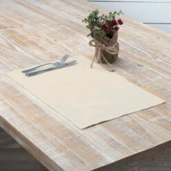 Buy 🎉 VHC Brands Creme Lace Deer Placemat Set Of 6 12x18 - Placemat 12x18 🎁