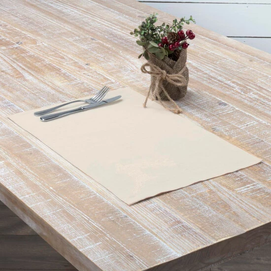 Buy π VHC Brands Creme Lace Deer Placemat Set Of 6 12x18 - Placemat 12x18 π