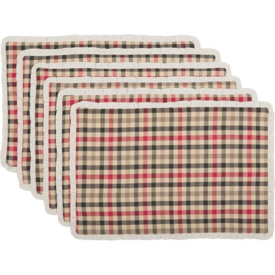 Best Sale π VHC Brands Hollis Placemat Set Of 6 12x18 - Placemat 12x18 π - Image 2