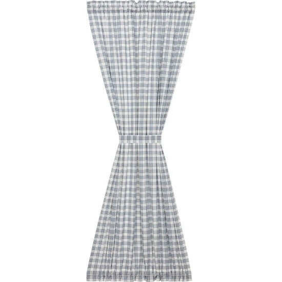 Discount π VHC Brands Sawyer Mill Plaid Door Panel - Door Panel 72x40 Denim Blue/soft White π― - Image 4