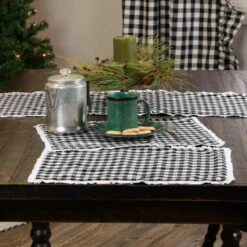 New π₯° VHC Brands Emmie Placemat Set - Placemat 12x18 Farmhouse Black/bright White π€©