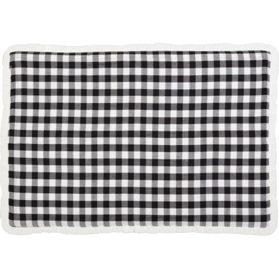 New π₯° VHC Brands Emmie Placemat Set - Placemat 12x18 Farmhouse Black/bright White π€© - Image 3