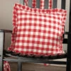 Promo 🔔 VHC Brands Annie Buffalo Red Check Ruffled Fabric Pillow 18x18 🎁