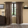 Outlet ⭐ VHC Brands Primitive Curtains VHC Check Panel 84x40 Pair Rod Pocket Cotton - Panel 84x40 Burgundy/dark Tan ⌛