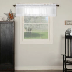 Wholesale π VHC Brands White Ruffled Sheer Valance 16x60 β