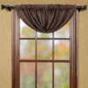 Promo 👏 VHC Brands Farmhouse Kitchen Curtains VHC Burlap Chocolate Balloon Valance Rod Pocket Cotton Solid Color Cotton Burlap 💯