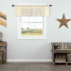 Best Pirce 🔔 VHC Brands Tobacco Cloth Natural Valance Fringed 16x60 💯