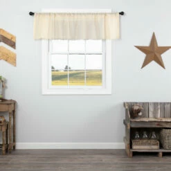 Best Pirce π VHC Brands Tobacco Cloth Natural Valance Fringed 16x60 π―