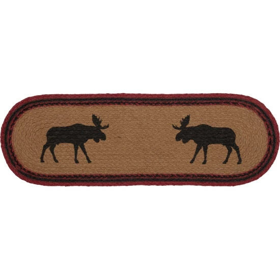 Best deal β VHC Brands Cumberland Moose Stenciled Jute Runner Natural/chili Pepper Red/caviar π - Image 3
