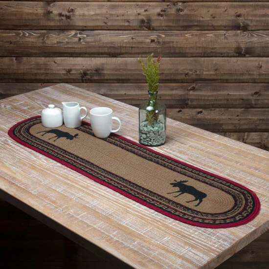 Best deal β VHC Brands Cumberland Moose Stenciled Jute Runner Natural/chili Pepper Red/caviar π - Image 8