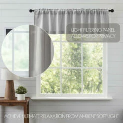 Best Pirce ⌛ VHC Brands Burlap Dove Grey Valance 16x72 😍
