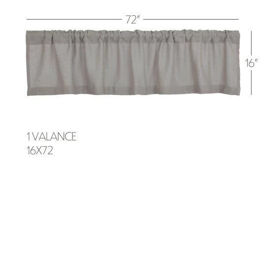Best Pirce β VHC Brands Burlap Dove Grey Valance 16x72 π - Image 4