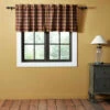 Best reviews of 🧨 VHC Brands Red Primitive Kitchen Curtains VHC Heritage Farms Tier Pair Rod Pocket Cotton Plaid 🔥