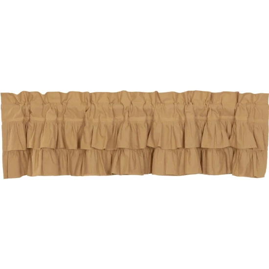 Hot Sale π VHC Brands Simple Life Flax Ruffled Valance Light Creme β - Image 5