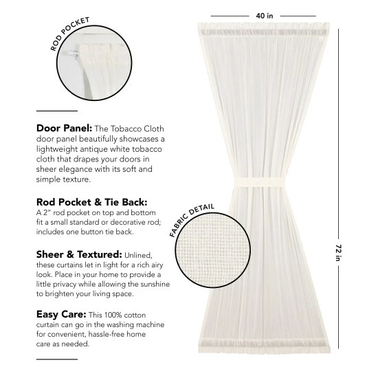Best reviews of π VHC Brands Tobacco Cloth Antique White Door Panel 72x40 - Door Panel - Door Panel β€οΈ - Image 5