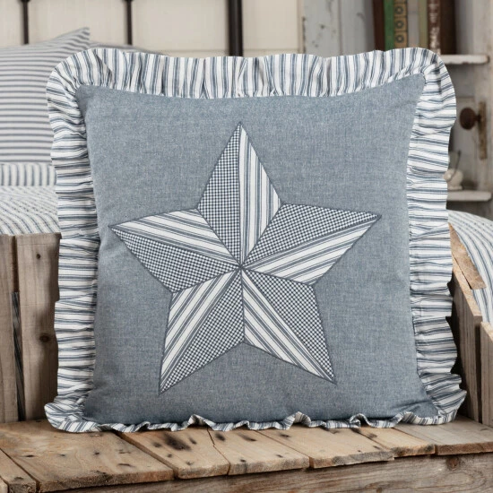 Cheapest π VHC Brands Sawyer Mill Blue Barn Star Pillow 18x18 β¨