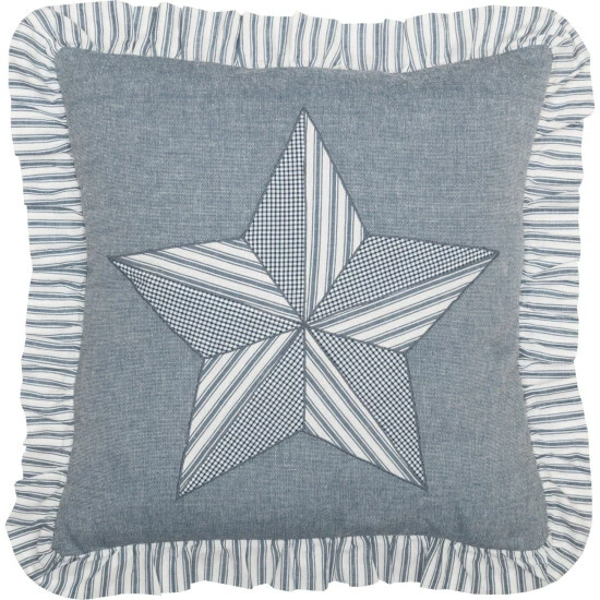 Cheapest π VHC Brands Sawyer Mill Blue Barn Star Pillow 18x18 β¨ - Image 2