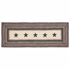 Brand new ⭐ VHC Brands Colonial Star Jute Rect Runner 13x36 😀