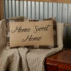 Deals 🛒 VHC Brands Farmhouse Star Home Sweet Home Pillow 14x22 👍
