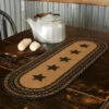 New 🎁 VHC Brands Farmhouse Jute Stencil Stars Runner ⌛