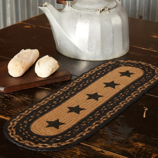 New π VHC Brands Farmhouse Jute Stencil Stars Runner β - Image 7