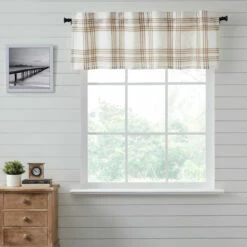 Best reviews of ❤️ VHC Brands Wheat Plaid Valance 19x60 - M 😀