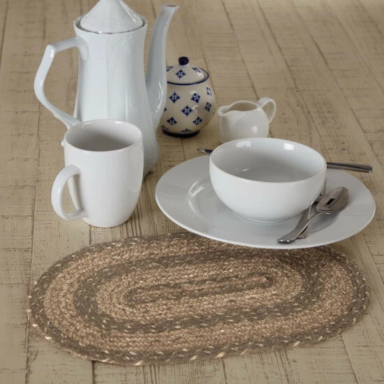 Cheapest π€© VHC Brands Cobblestone Jute Oval Placemat 10x15 π― - Image 2