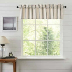 Budget π VHC Brands Grace Grain Sack Stripe Valance 16x60 β