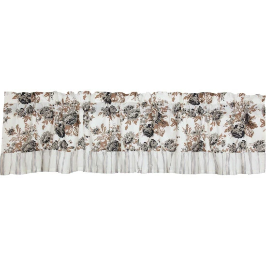 Best Sale π VHC Brands Annie Portabella Floral Ruffled Valance 16x72 β€οΈ