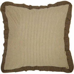 Best Pirce 🧨 VHC Brands Farmhouse Star Ticking Stripe Fabric Euro Sham 26x26 ❤️