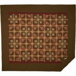 Outlet π VHC Brands Tea Cabin California King Quilt 130Wx115L Green And Navy π