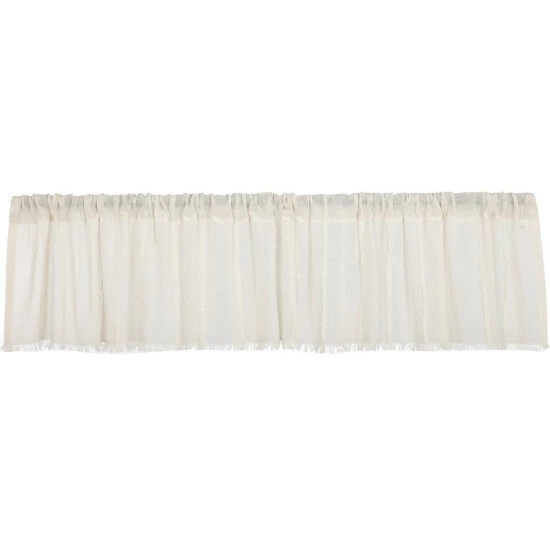 New π VHC Brands Tobacco Cloth Antique White Patchwork Valance 16x90 π