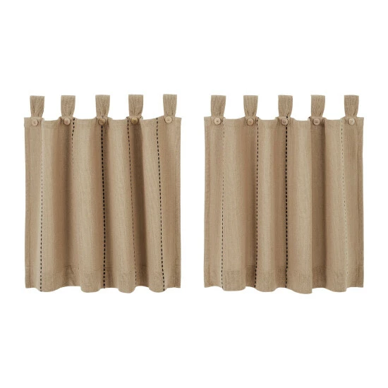 Buy βοΈ VHC Brands Stitched Burlap Natural Tier Set Of 2 L24xW36 𧨠- Image 2