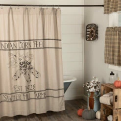 Top 10 🥰 VHC Brands Sawyer Mill Charcoal Corn Feed Shower Curtain 72x72 🔔