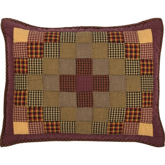 Budget π€© VHC Brands Red Primitive Bedding VHC Heritage Farms Sham Cotton Patchwork β€οΈ - Image 3