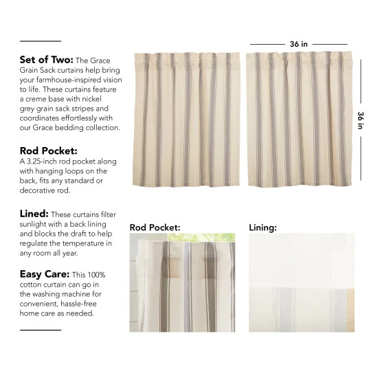Deals π VHC Brands Grace Grain Sack Stripe Tier Set Of 2 L36xW36 π₯° - Image 2