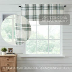 Brand new π VHC Brands Pine Grove Plaid Valance 19x60 - M π
