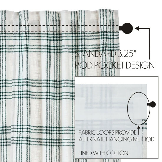 Brand new π VHC Brands Pine Grove Plaid Valance 19x60 - M π - Image 2