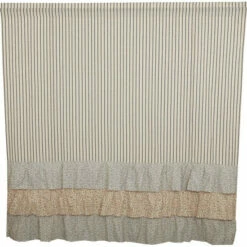 Buy π₯° VHC Brands Kaila Ticking Stripe Ruffled Shower Curtain 72x72 βοΈ